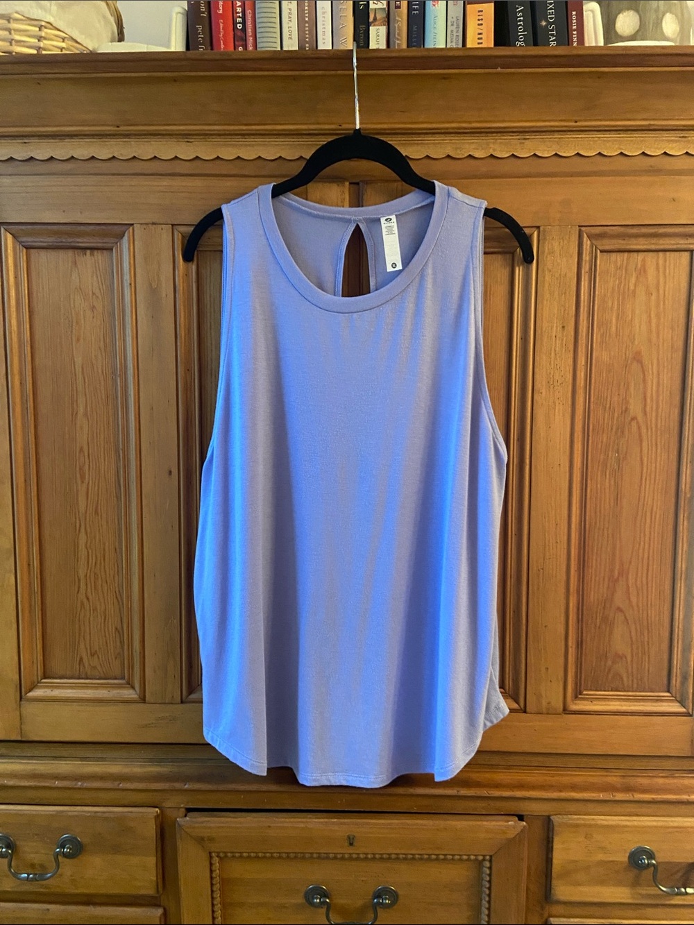 Glyder XL Lavender Keyhole Sleeveless Tank womens open back